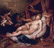 Danae receiving Jupiter as a shower of gold. Hendrick Goltzius